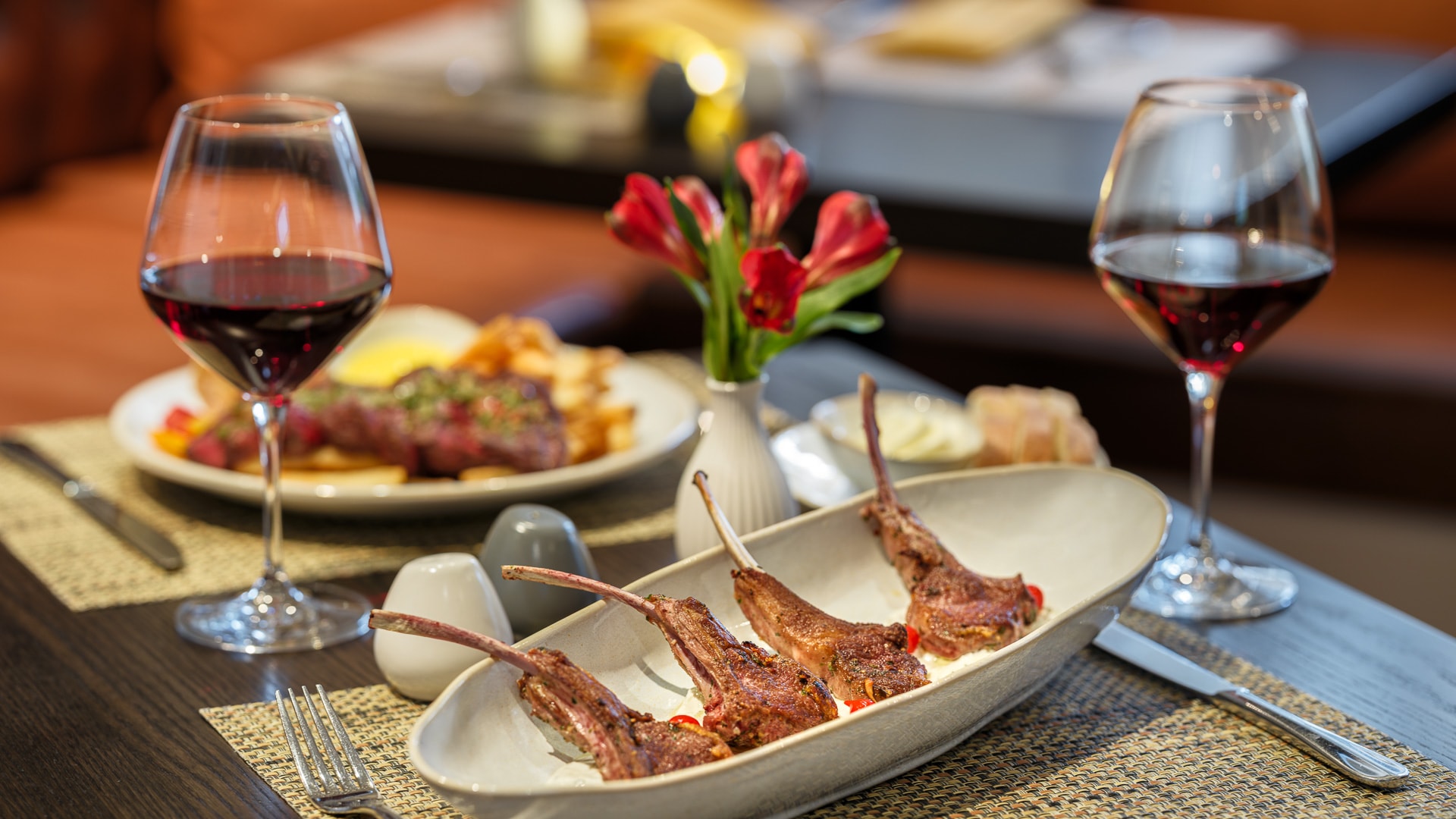 a plate of meat on a table
