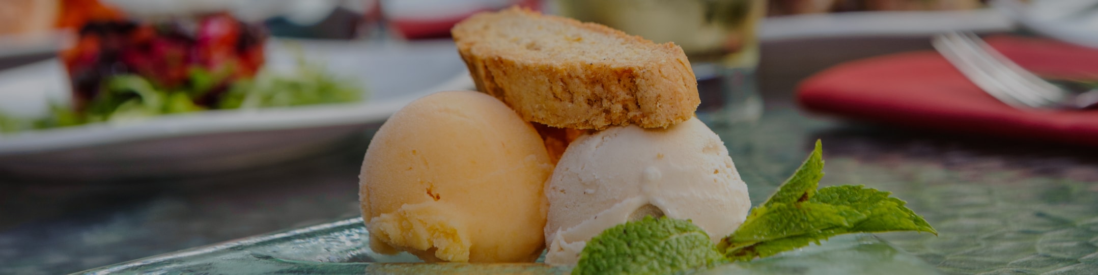 a close up of food