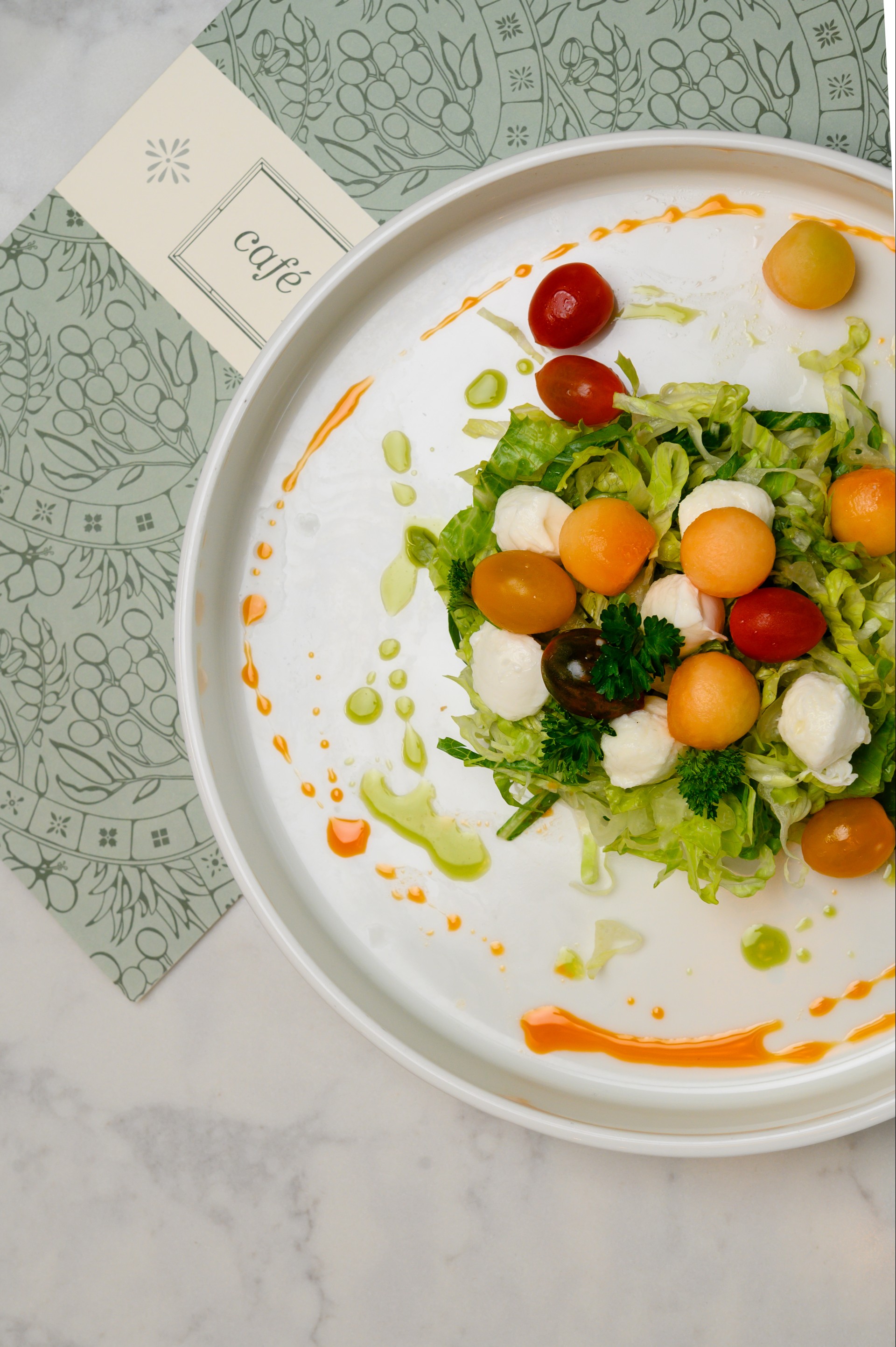 a plate of food on a table