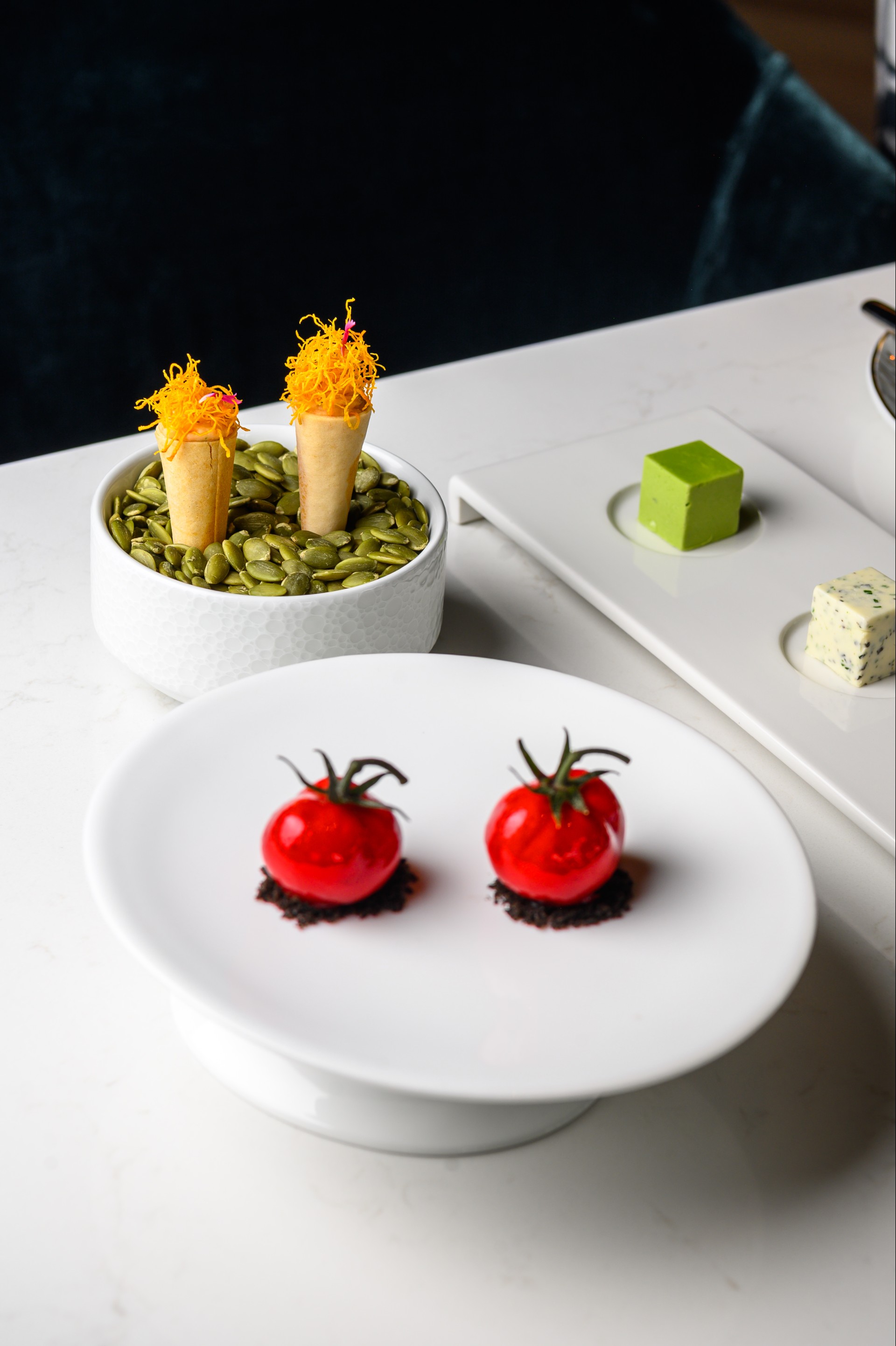 a plate of food on a table