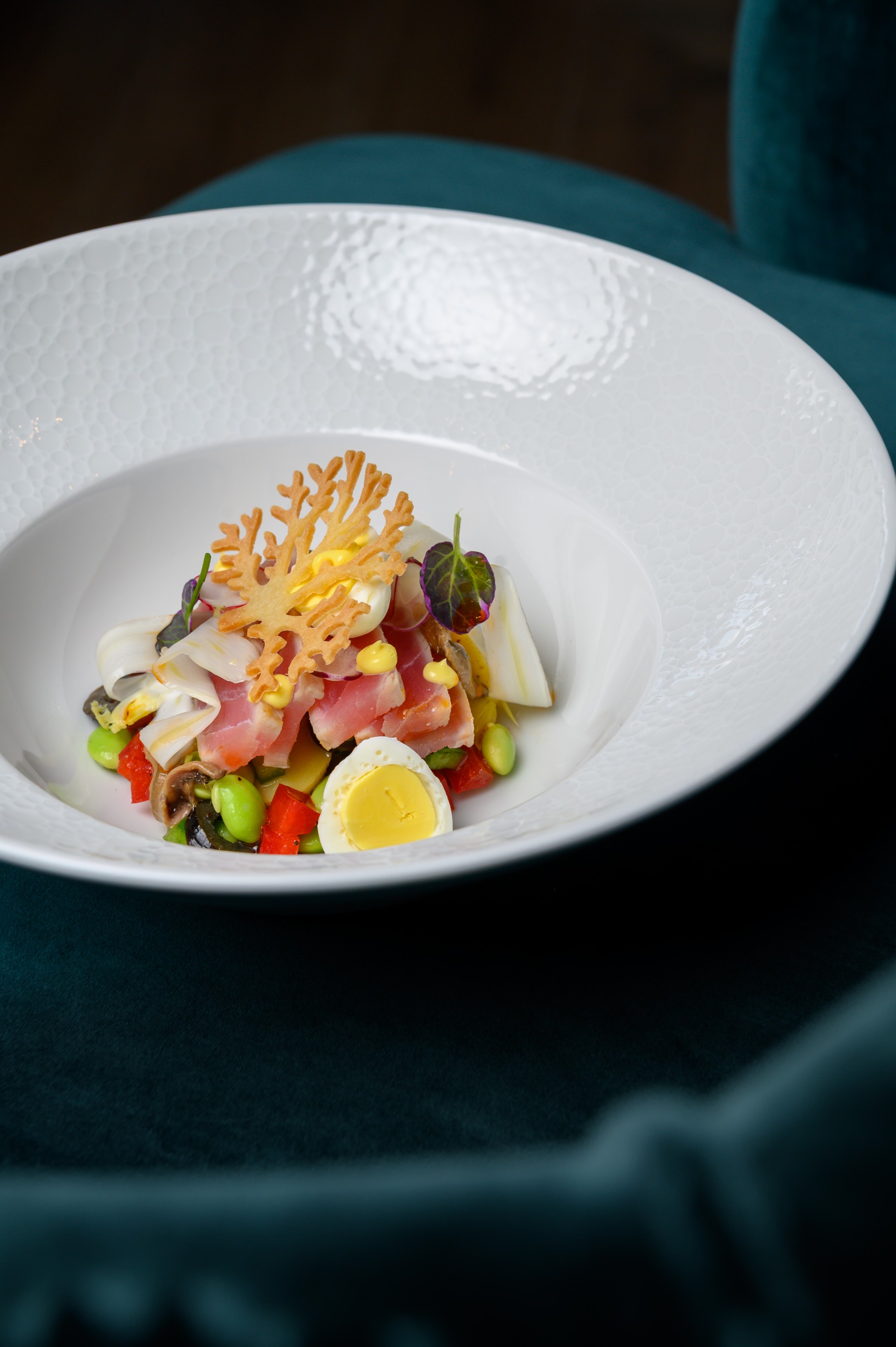 a plate of food on a table