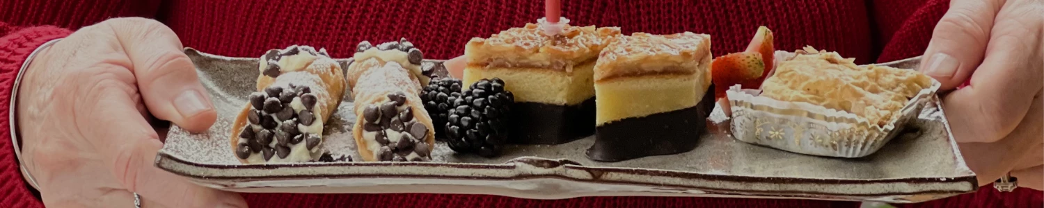 a plate of food with a candle