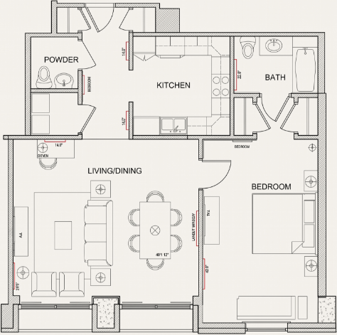 a floor plan of a house