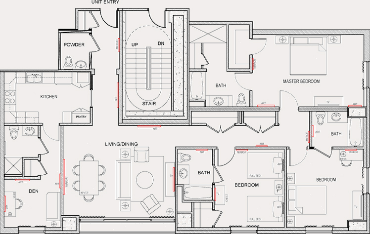 a floor plan of a house