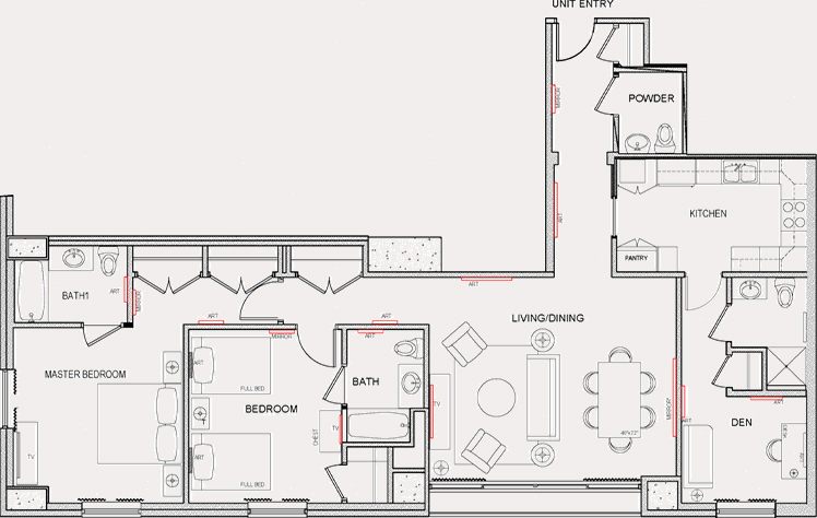 a floor plan of a house