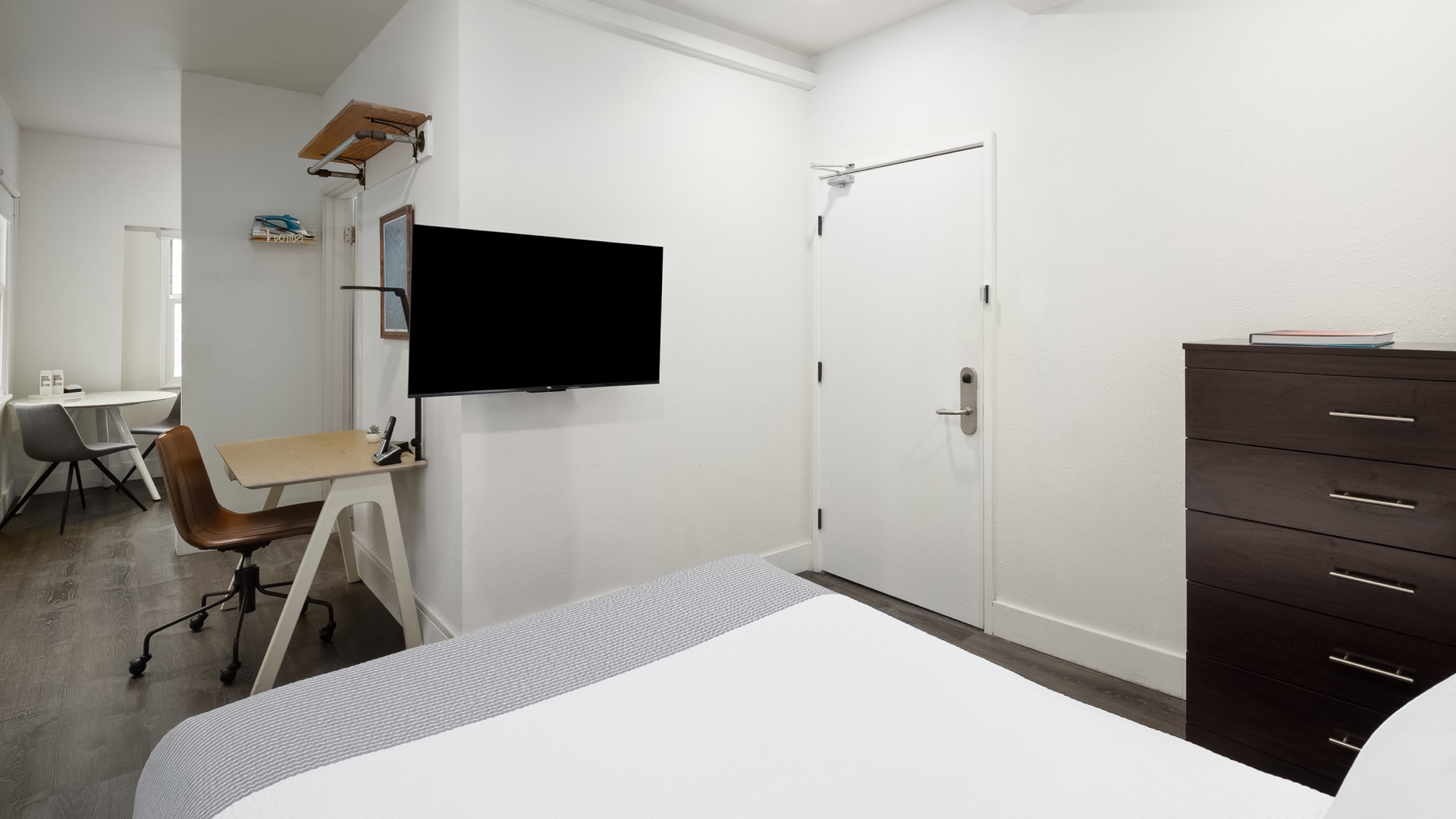 a tv on the wall