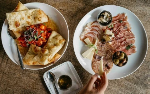 a plate of food on a table