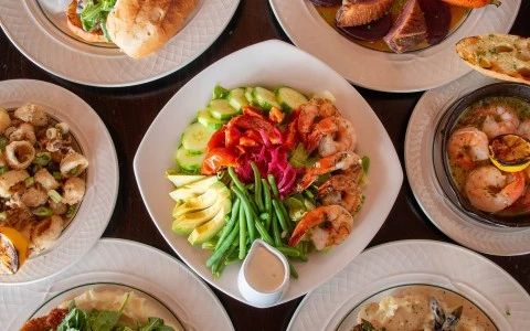 a plate of food on a table