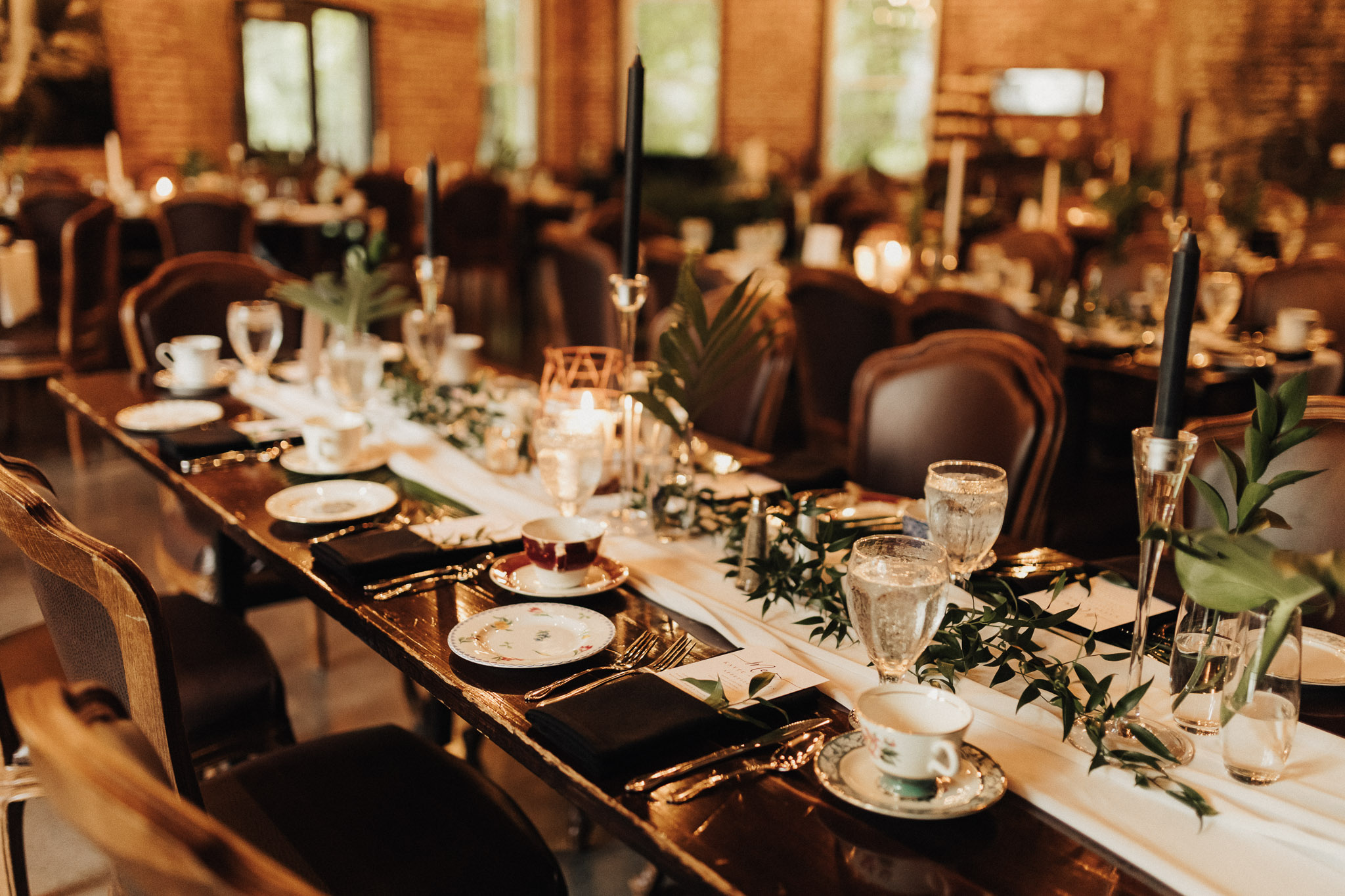 a table set for a dinner party