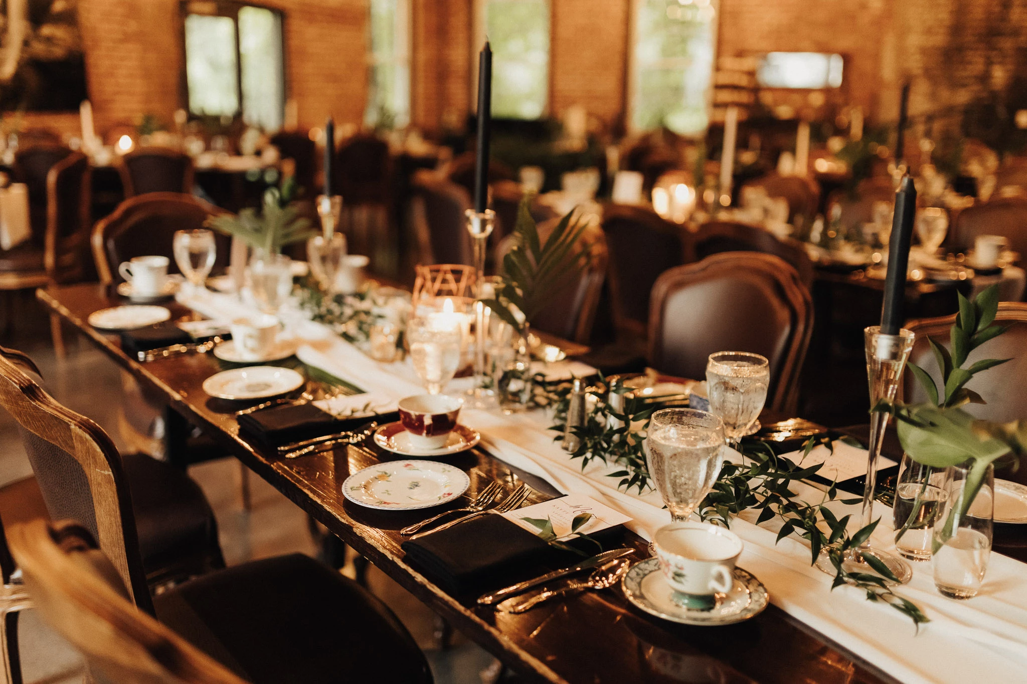 a table set for a dinner party