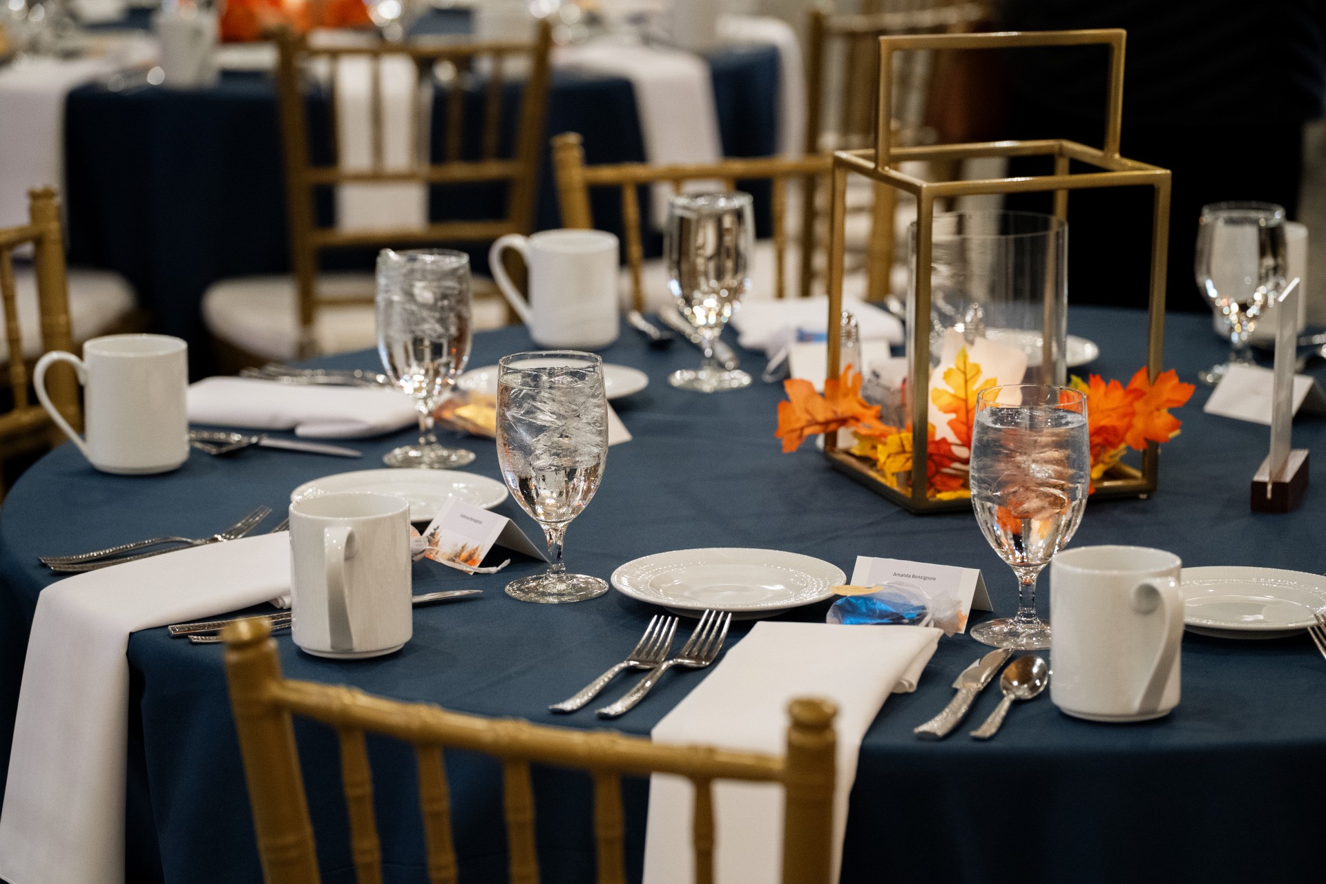 a table set for a dinner party