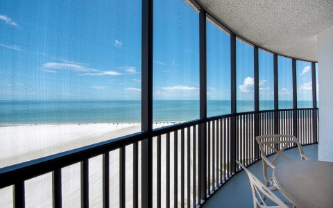 Beachfront balcony