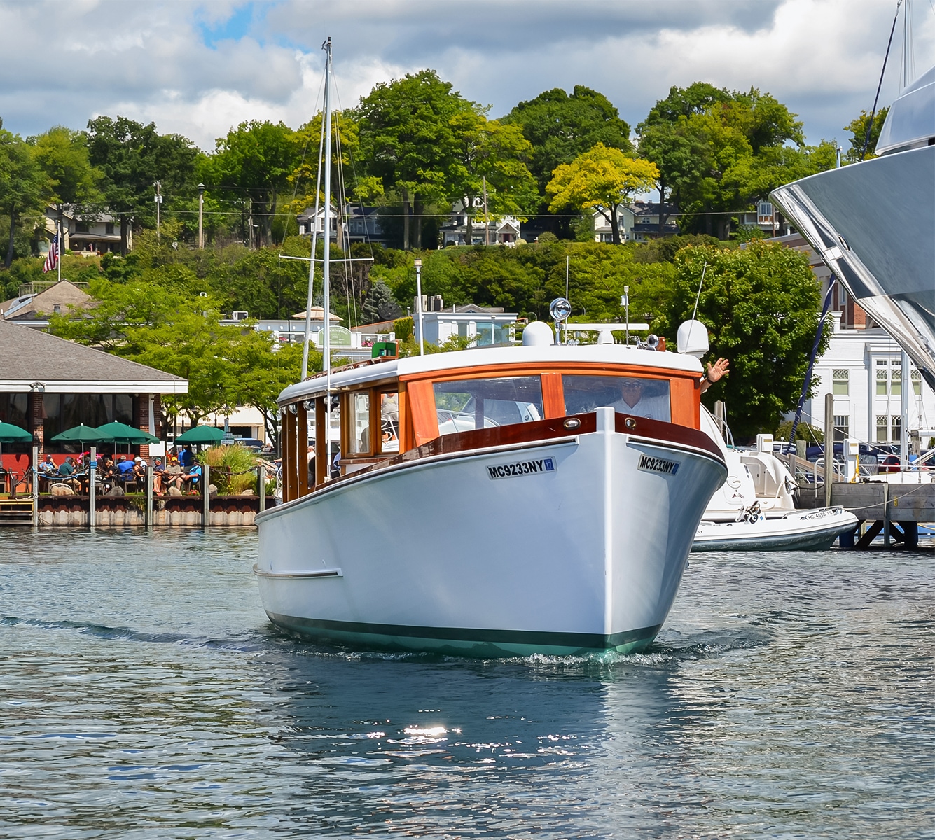 a boat on the water