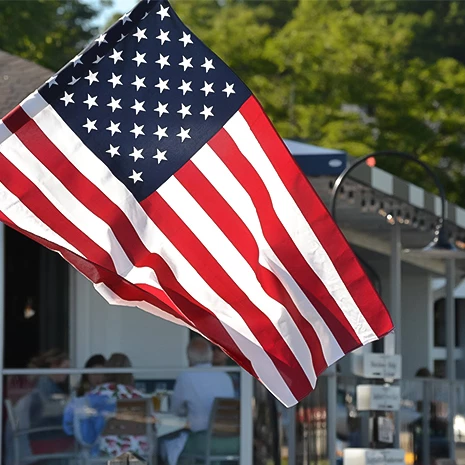 a flag flying in the wind