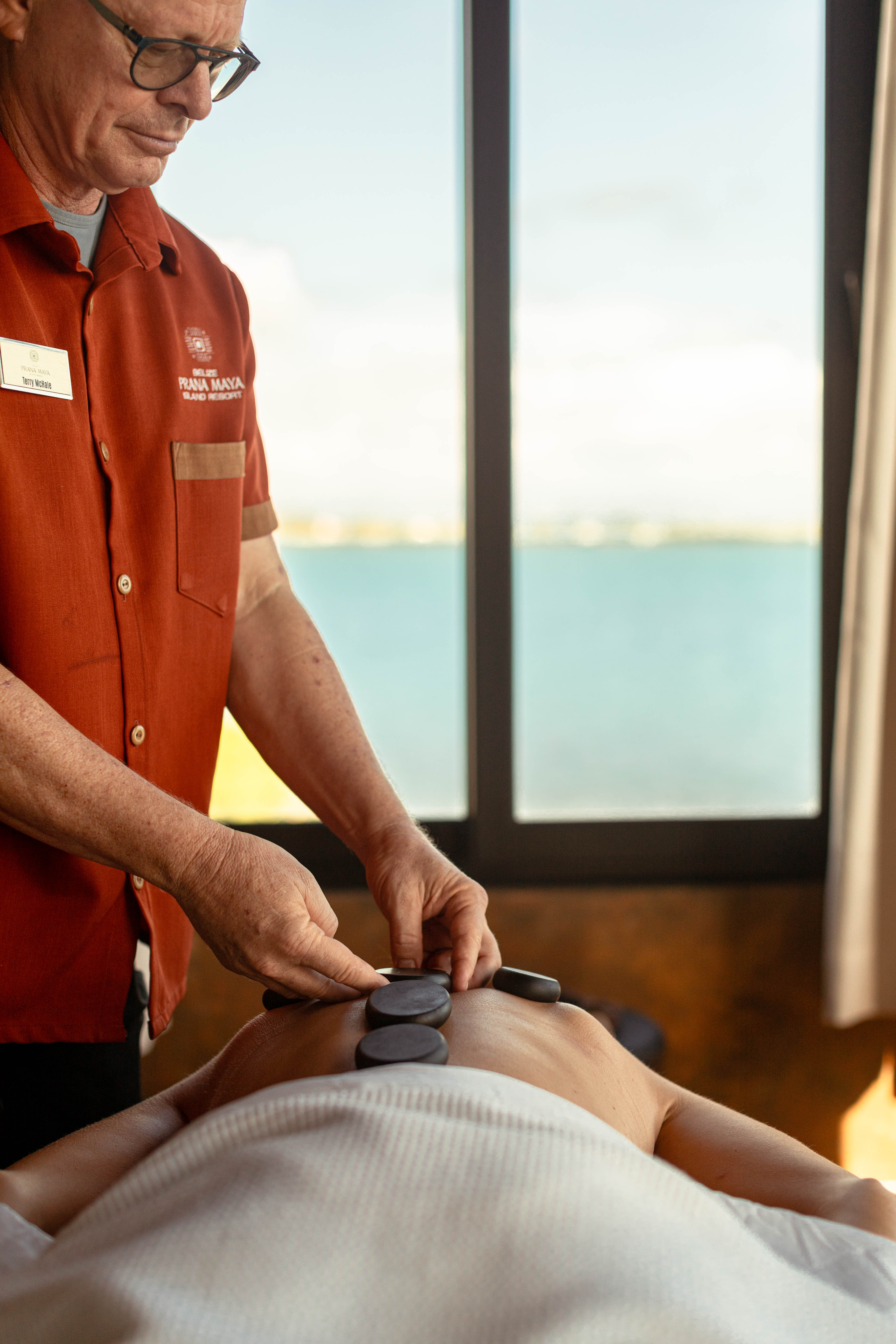 a man getting a massage