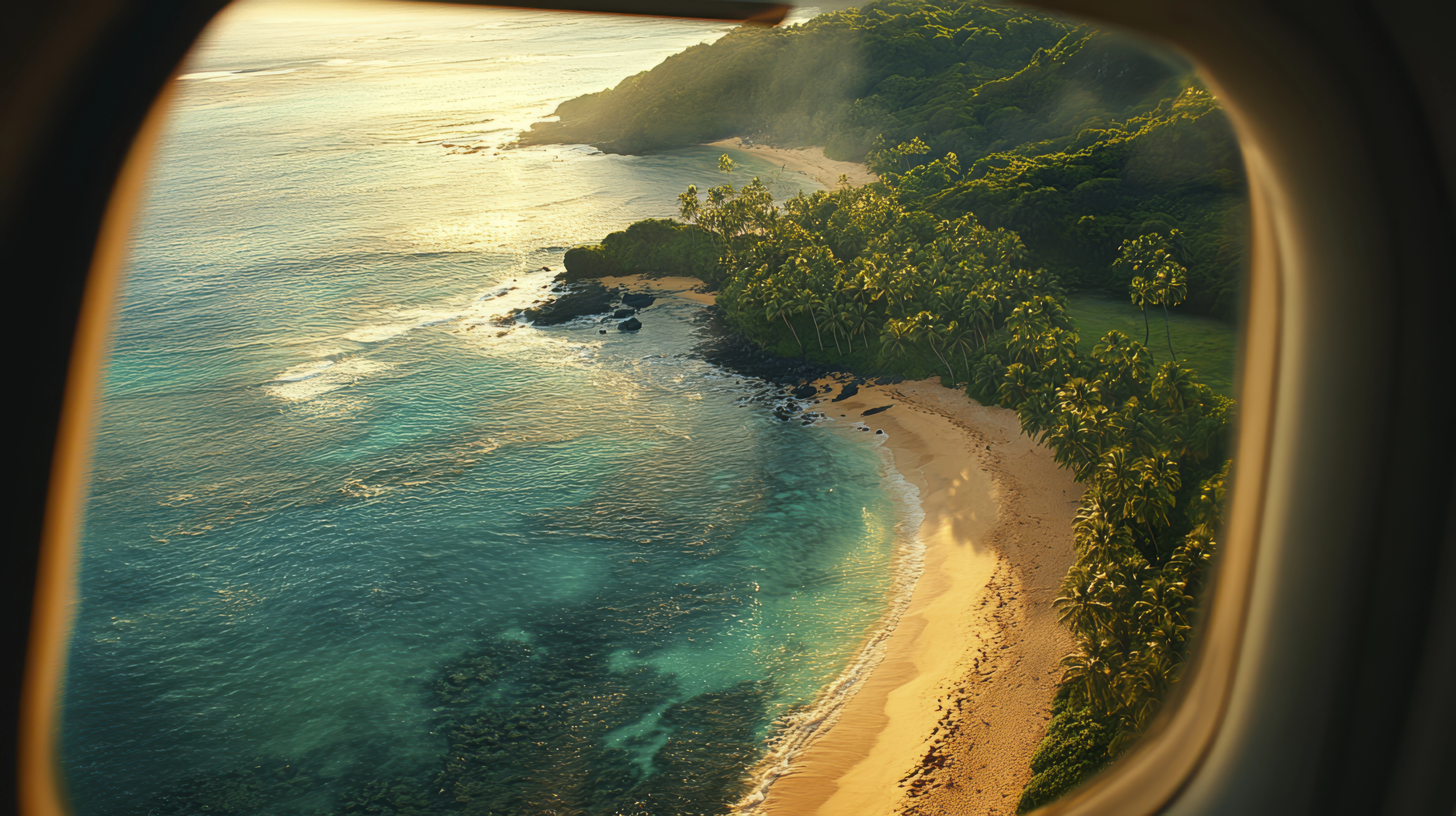 an aerial view of a beach and ocean