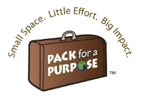 a brown briefcase with a logo