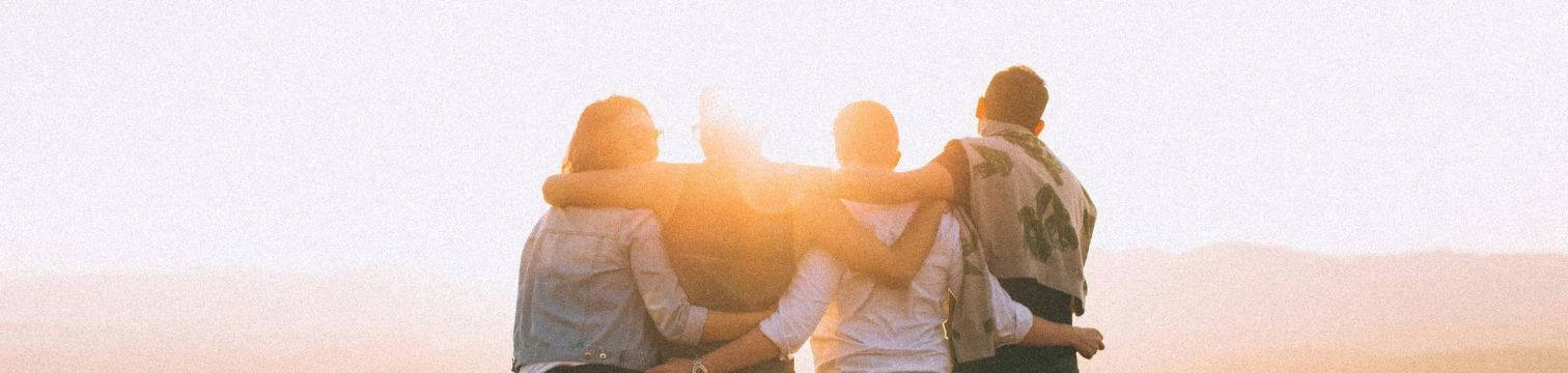 a group of people hugging