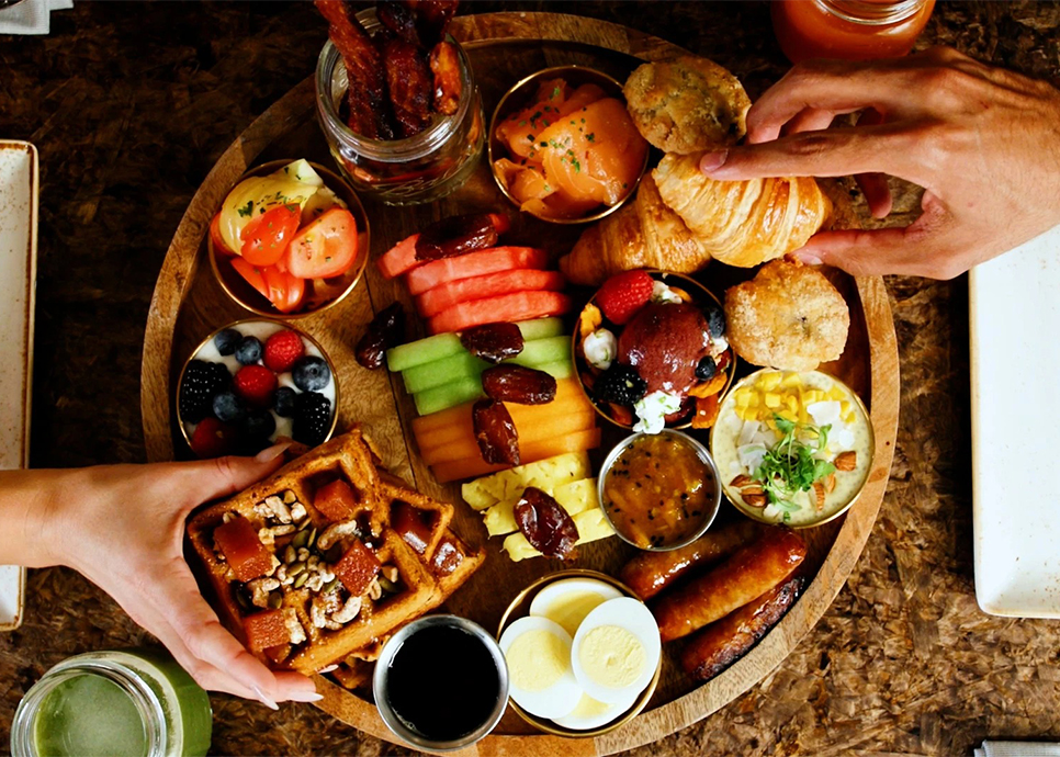 a plate of food on a table