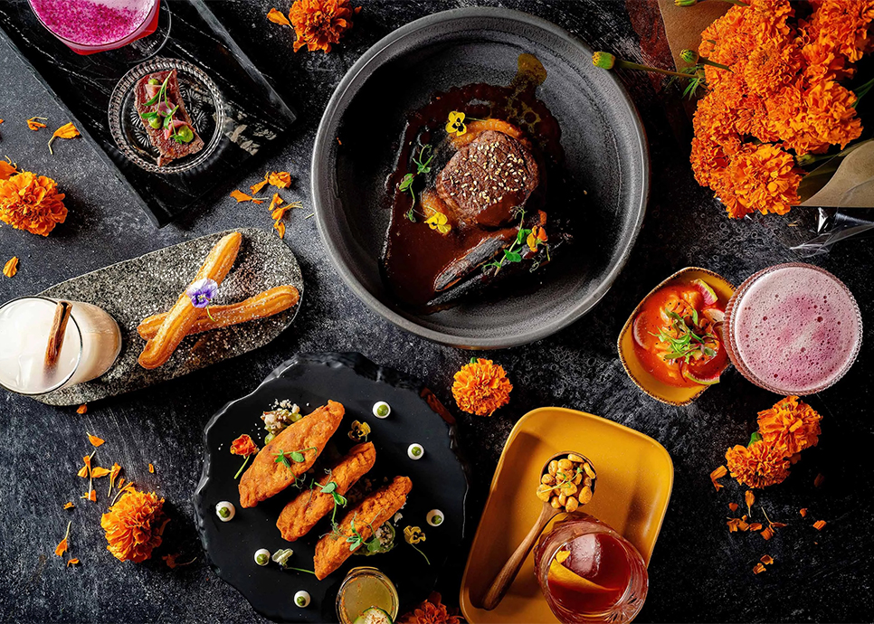 food on a table