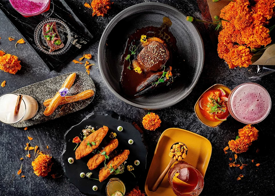 food on a table