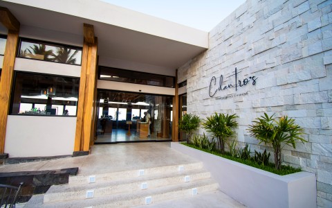 a building with a sign on the wall
