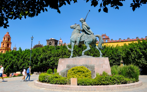 a statue of a man on a horse