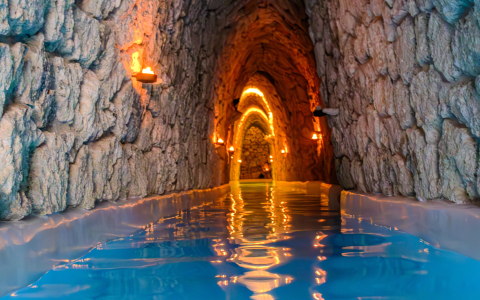 a water in a cave
