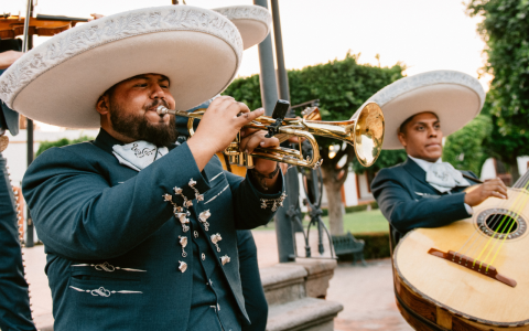 a man playing a trumpet