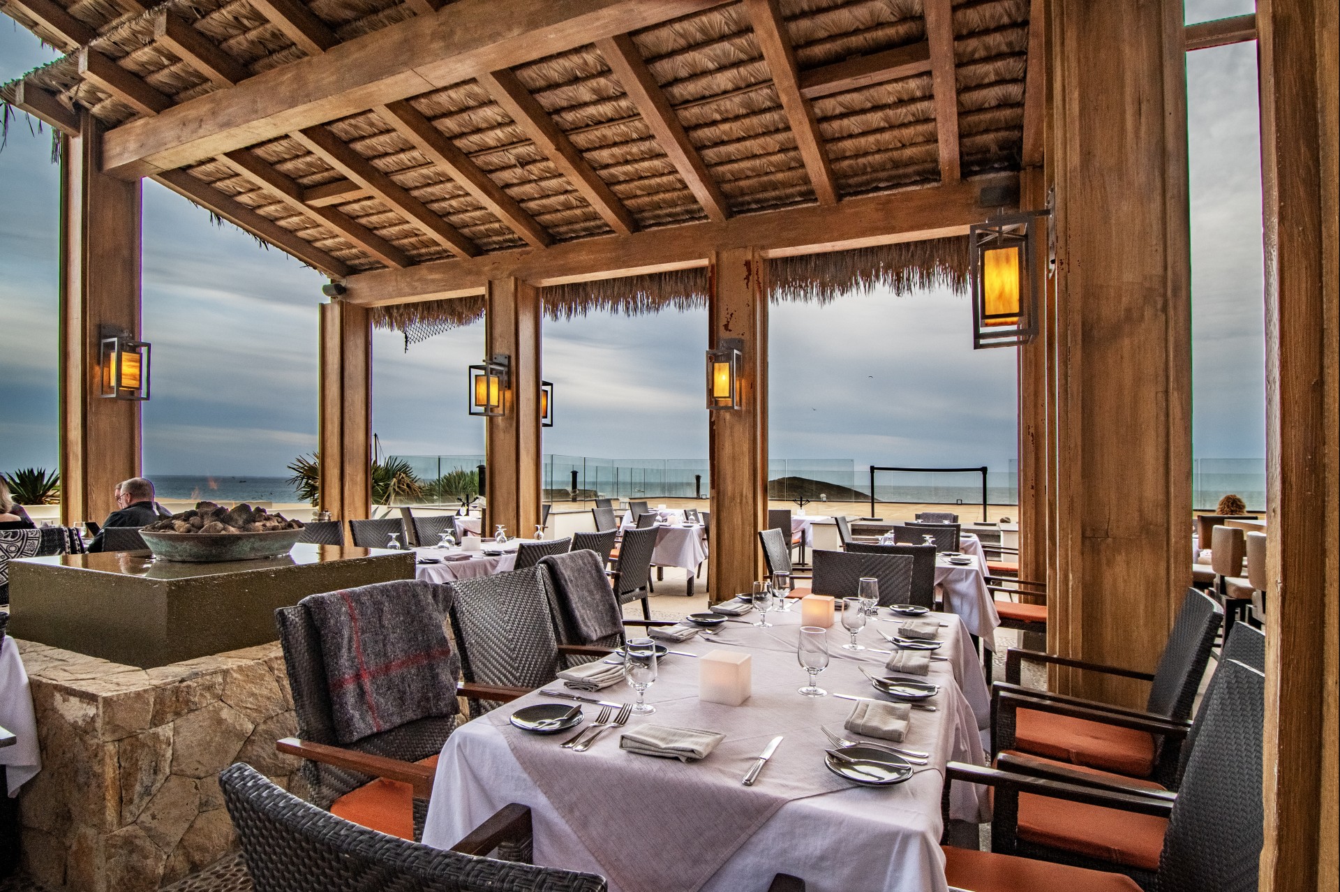 a restaurant with tables and chairs
