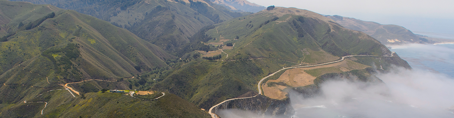 a road going through a valley