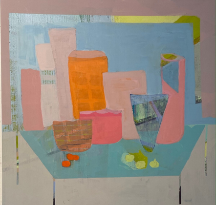 a painting of a group of objects