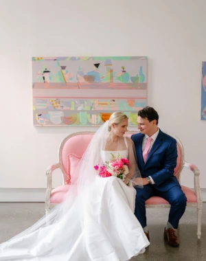 Bride and her groom in the Main Gallery