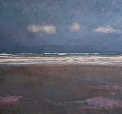 a painting of a beach