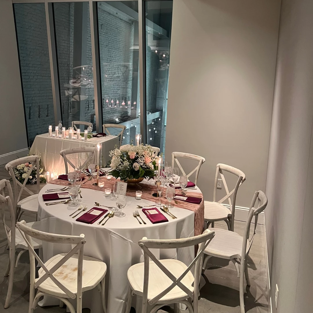 a table set for a dinner party