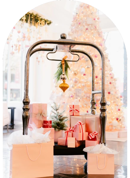 a group of presents under a christmas tree