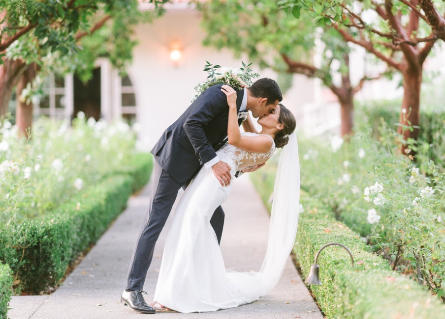 a man and woman kissing