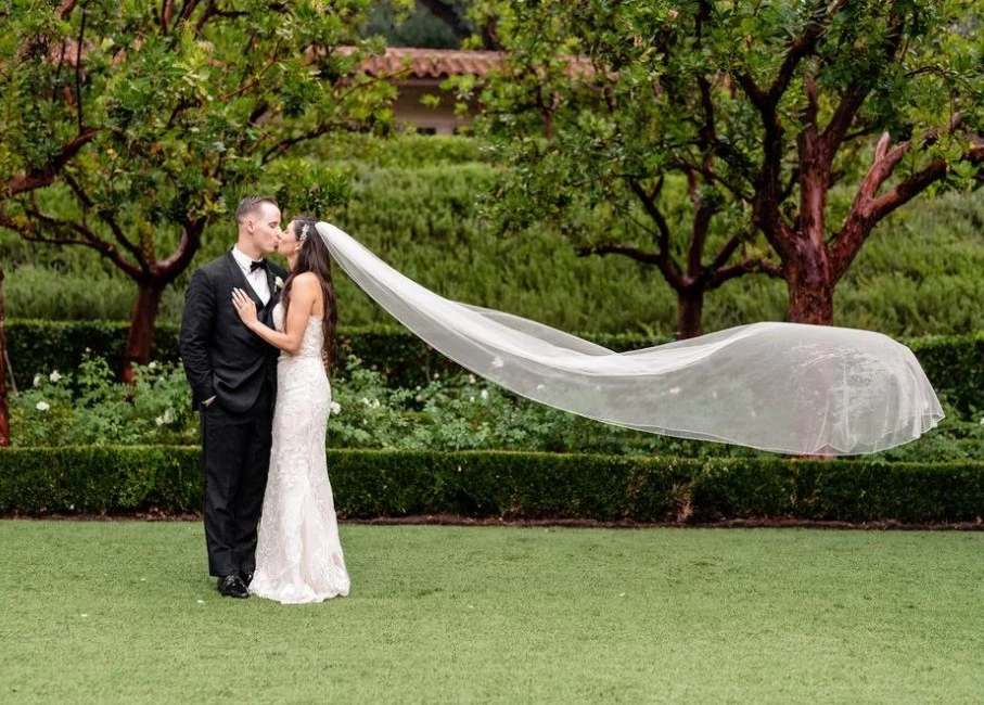 a man and woman kissing