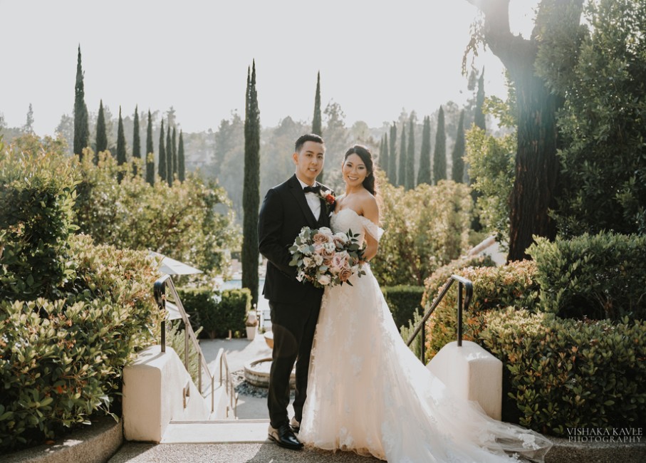 a man and woman posing for a picture