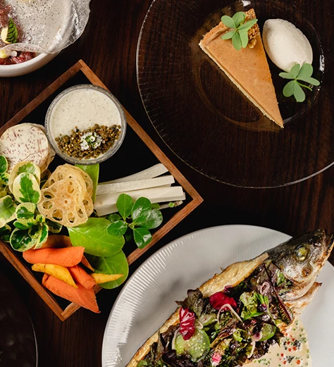 a plate of food on a table