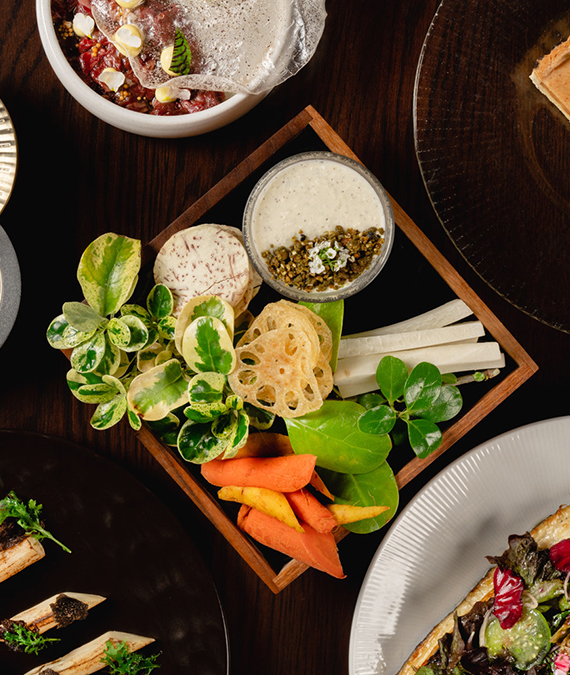 a plate of food on a table