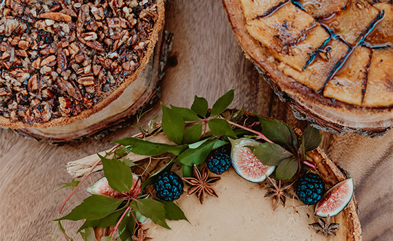 a close up of a variety of desserts