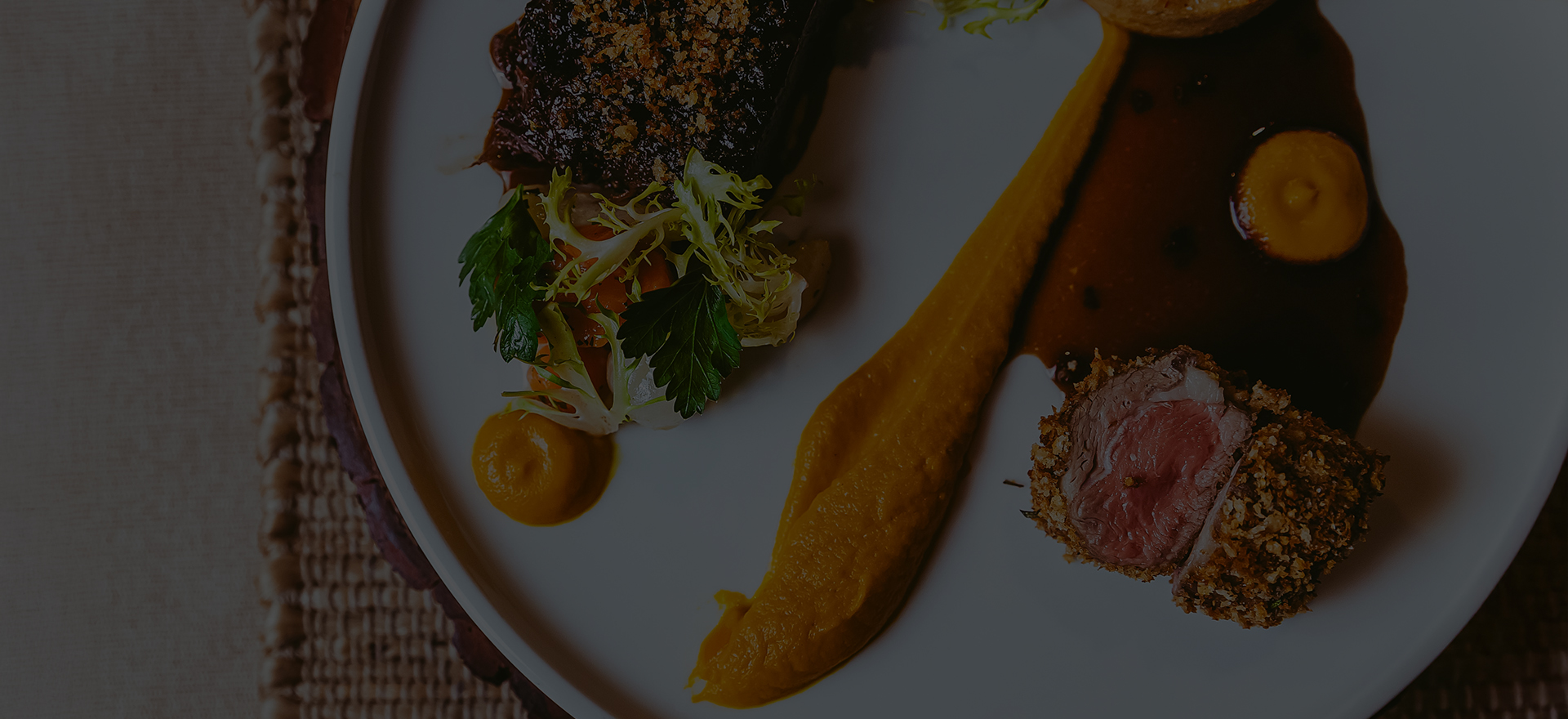 a plate of food on a table