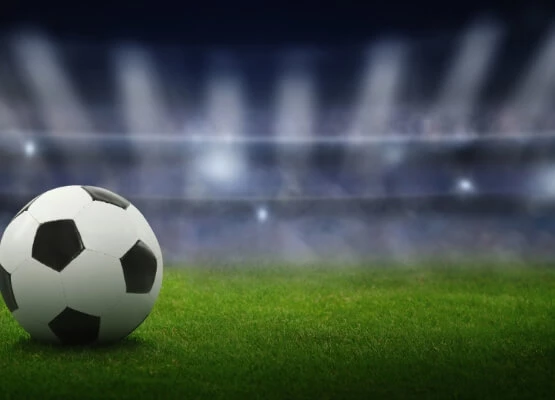 a football ball on a field