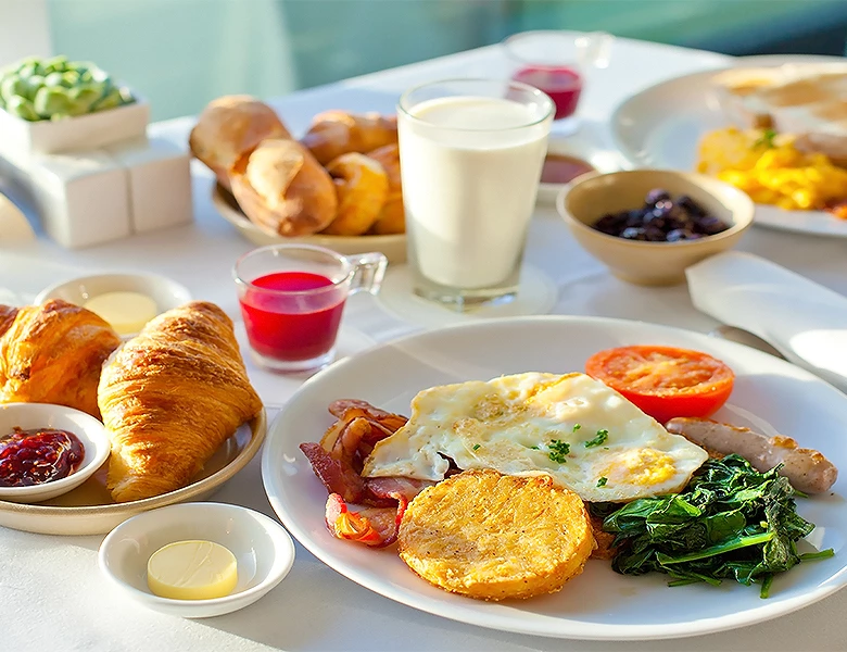 a plate of food on a table