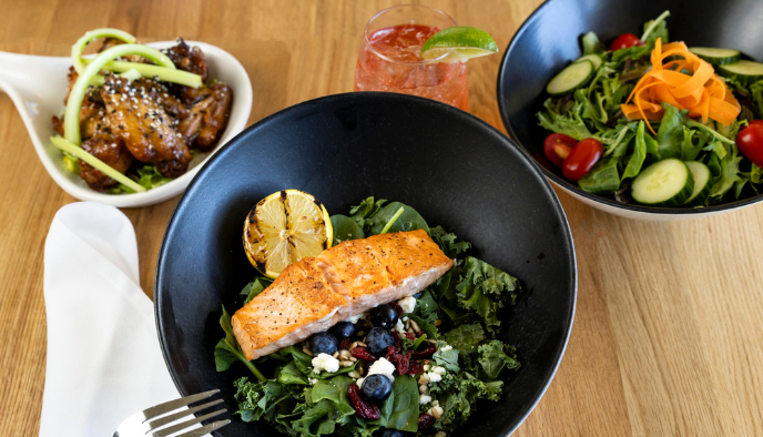 a bowl of food on a table