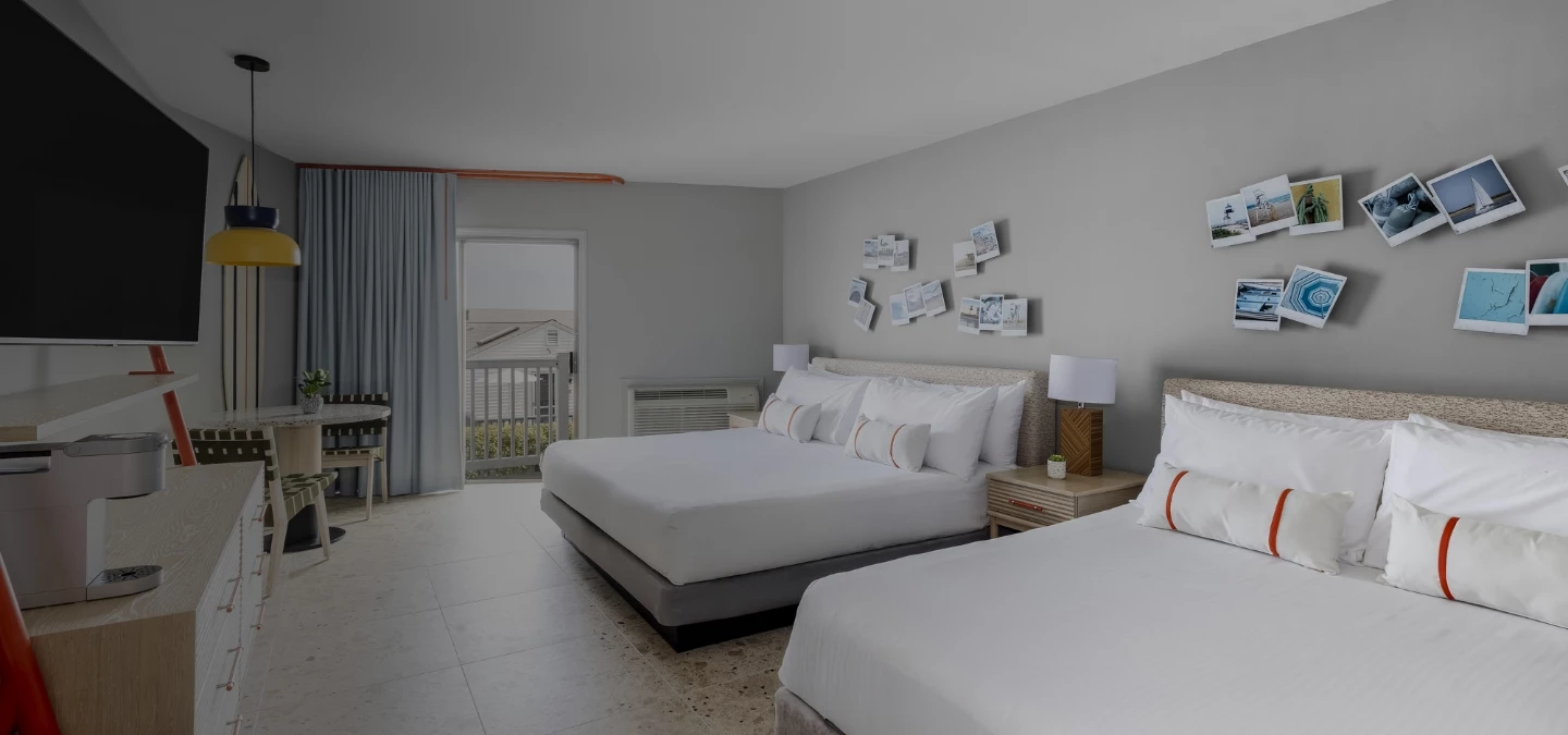 a room with two beds