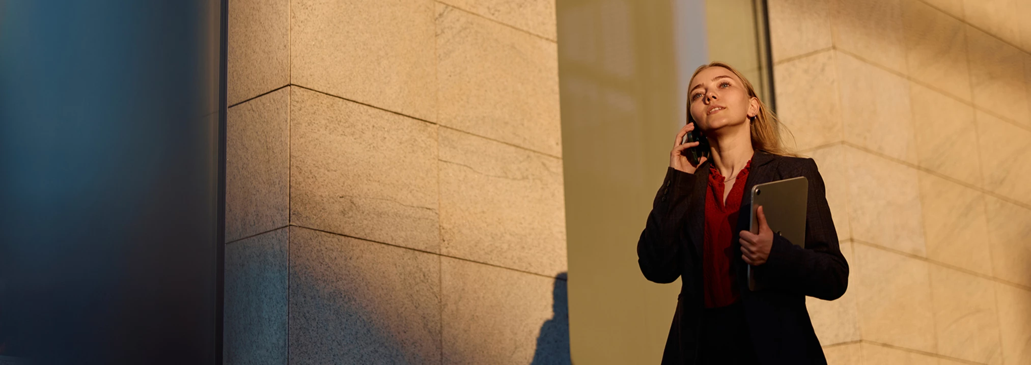 a woman talking on a cell phone