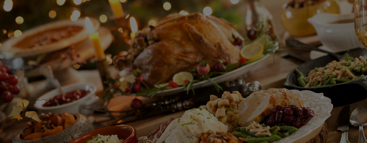 a turkey on a plate with food on it