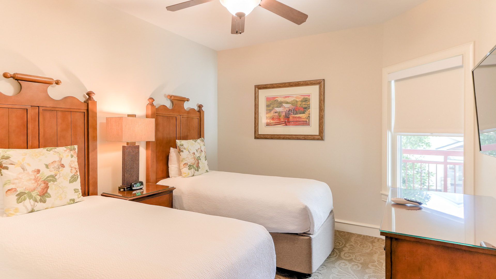two beds in a room